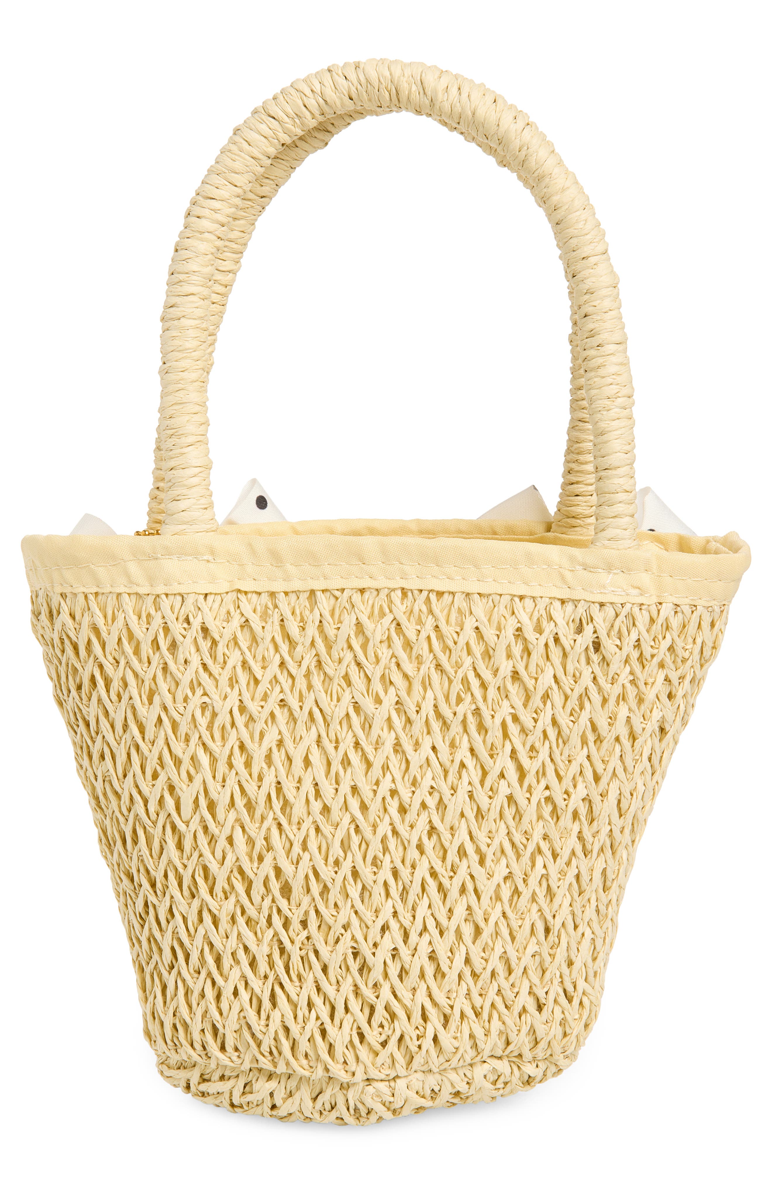 Ruby & Ry Kids' Lobster Charm Straw Tote, Alternate, color, Tan