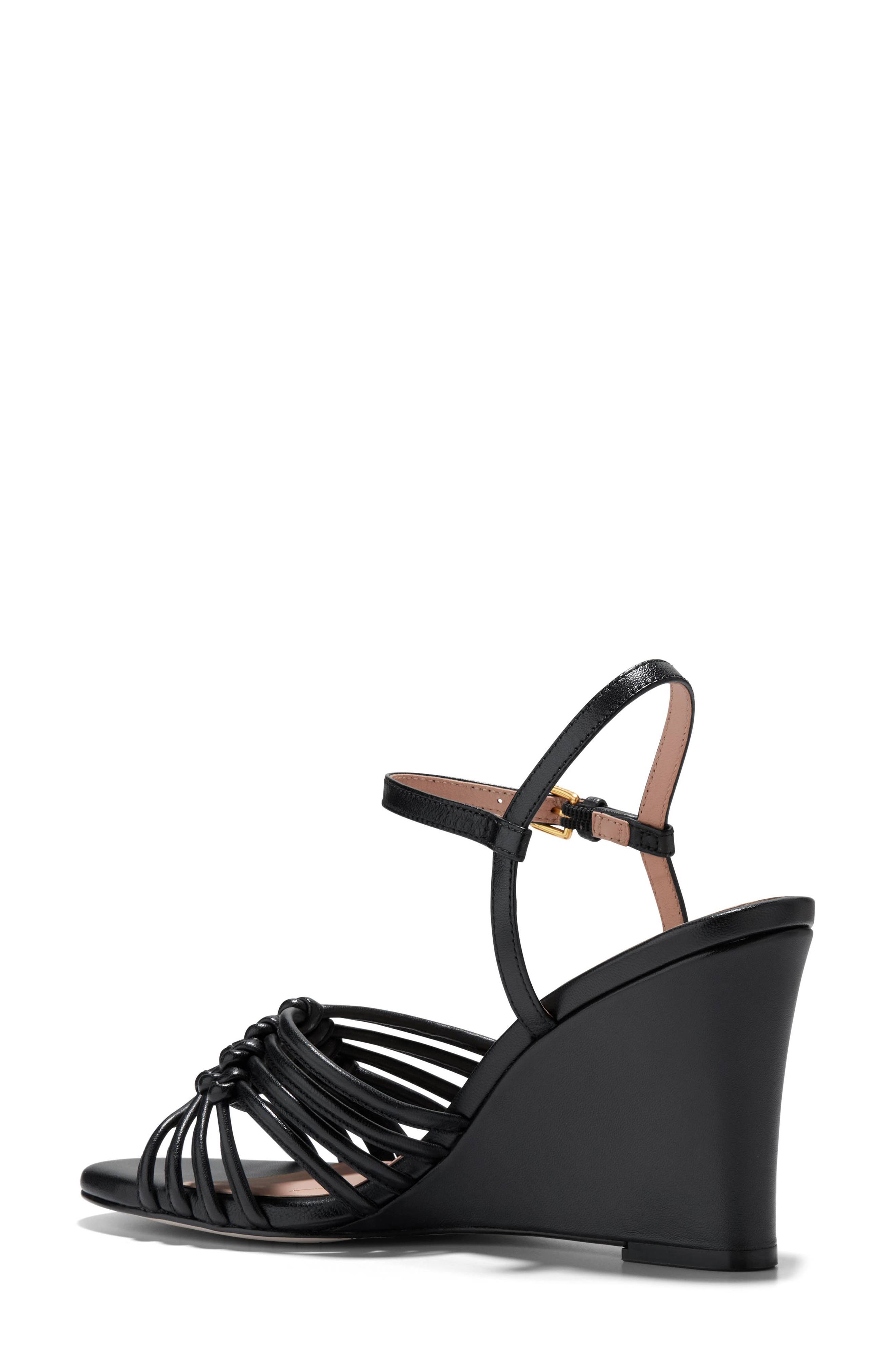 Cole Haan Jitney Knot Ankle Strap Wedge Sandal, Alternate, color, 