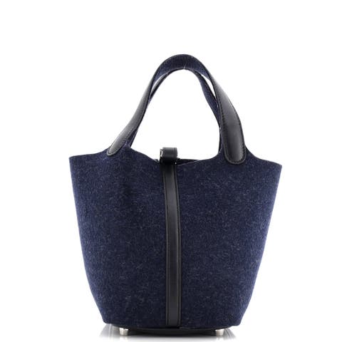 Picotin Lock Bag Felt with Leather PM