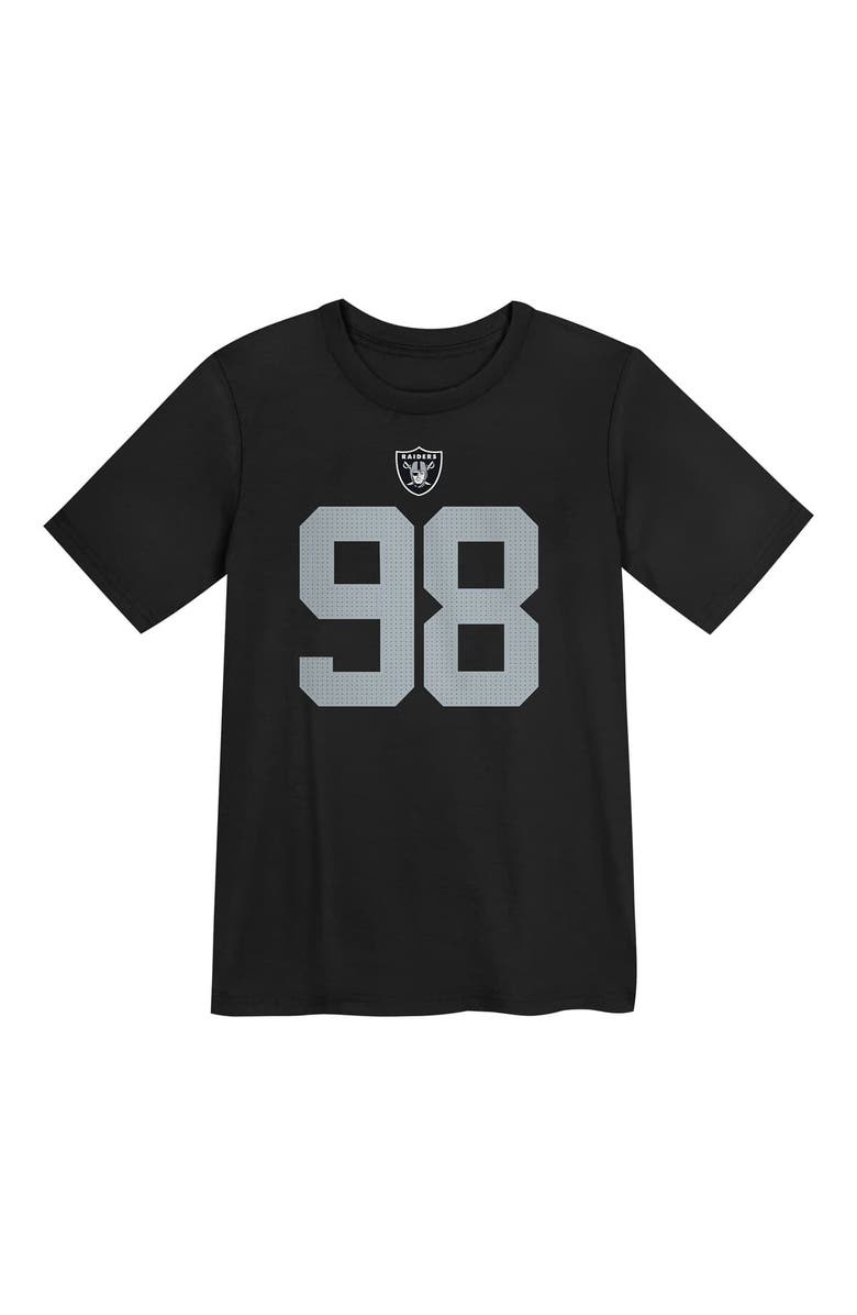 Nike Preschool Nike Maxx Crosby Black Las Vegas Raiders Player Name & Number T-Shirt, Alternate, color, Black