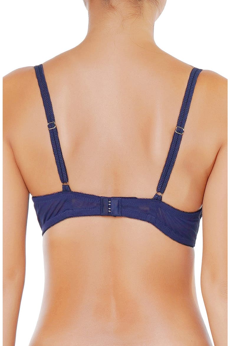Insouciante Embroidered Underwire Bra, Alternate, color, MARINE