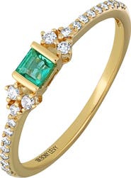 Bony Levy El Mar 18K Yellow Gold Emerald & Diamond Stackable Ring