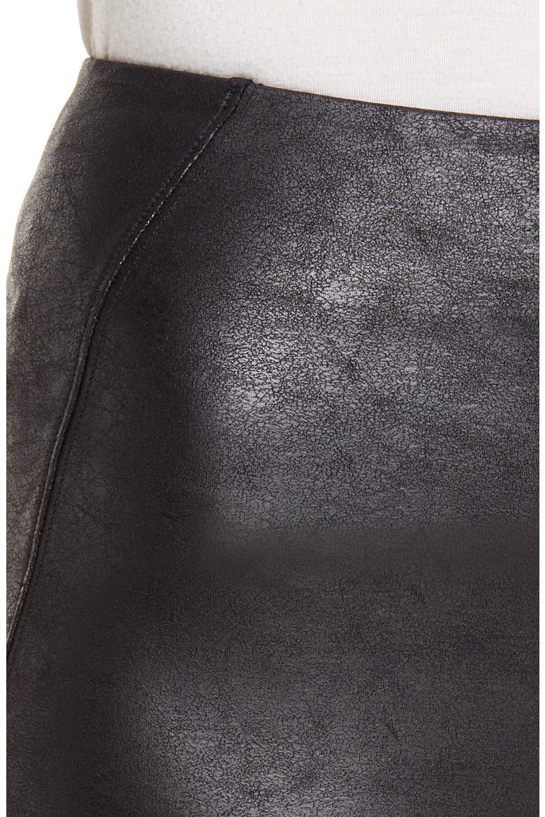 'Lyssentials Matilda Foil Leggings, Alternate, color, BLACK