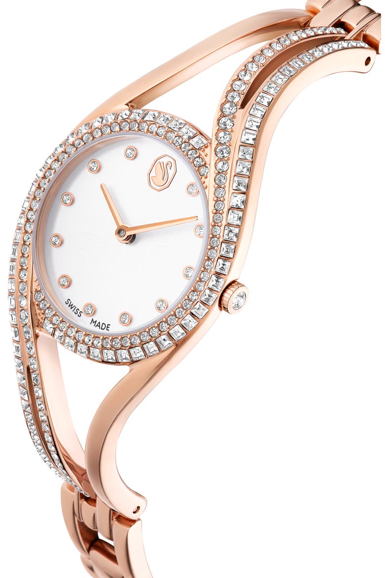 Hyperbola Bracelet Watch, 28mm, Alternate, color, ROSE GOLD