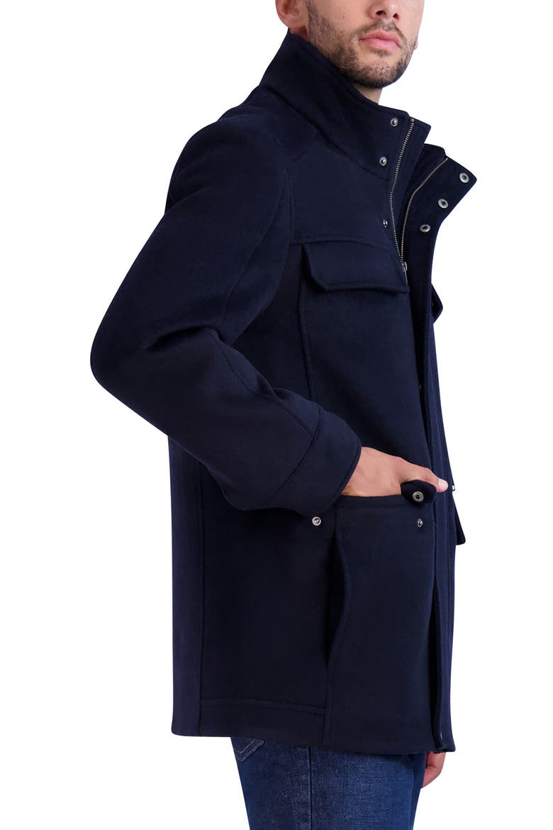 Wool Blend Field Coat, Alternate, color, NAVY