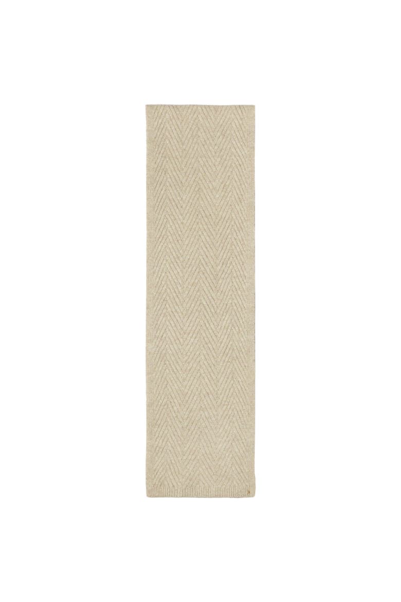 shine herringbone knit scarf, Alternate, color, light camel