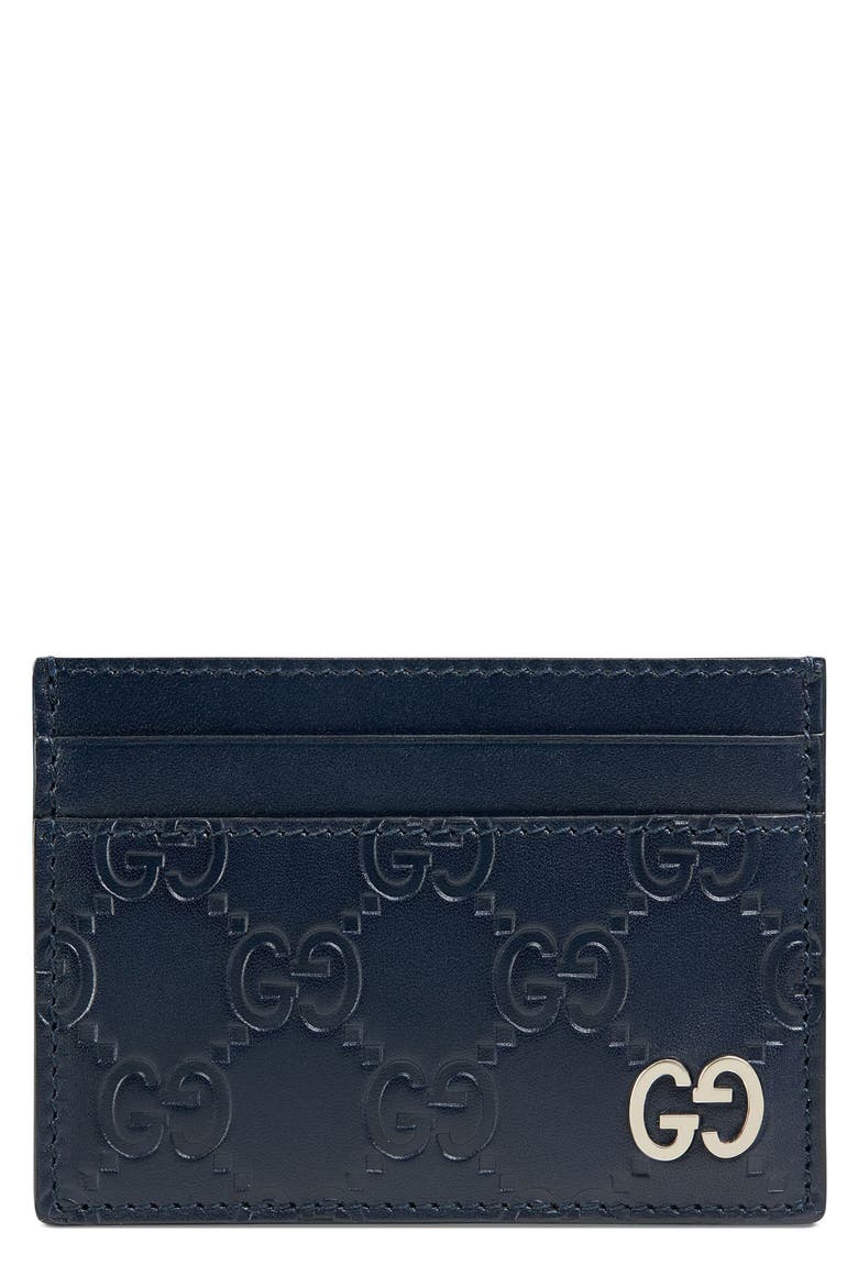 Dorian Leather Card Case, Main, color, BLUE