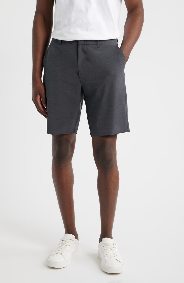 johnnie-O Mulligan Performance Chino Shorts, Main, color, Black