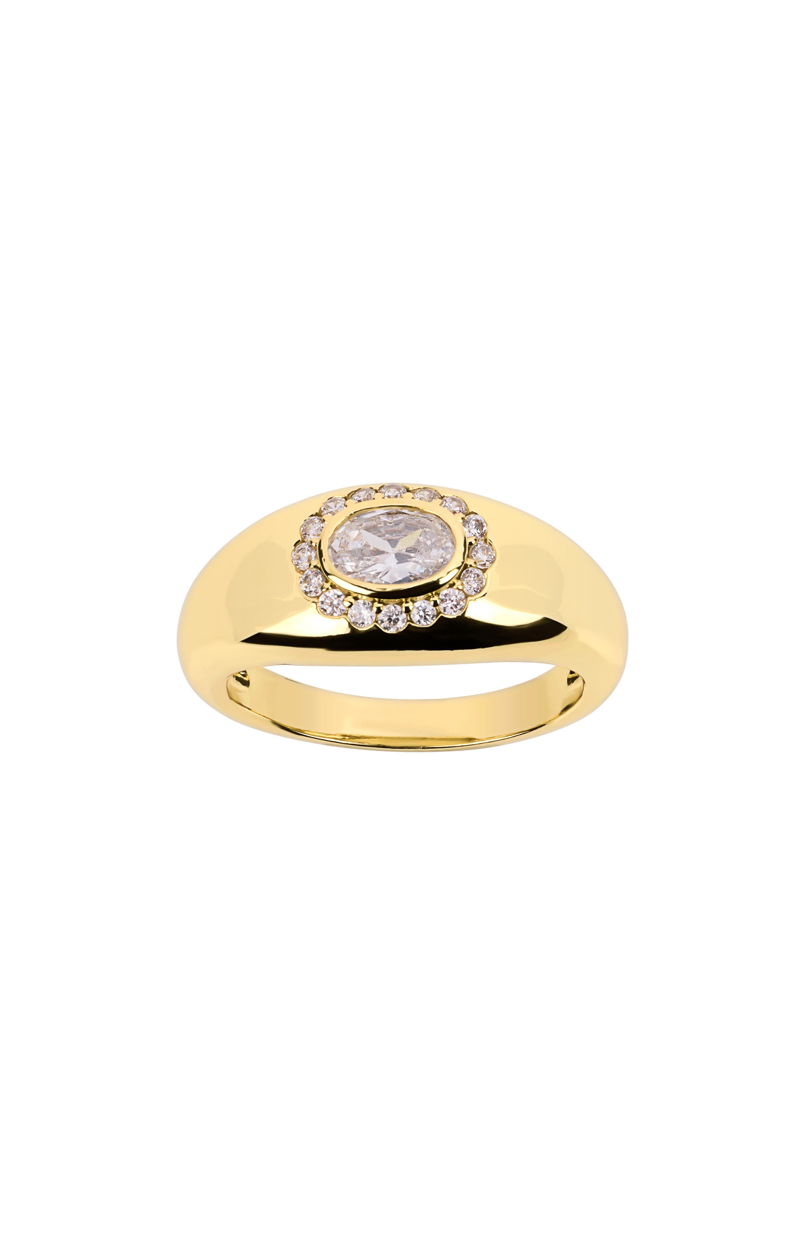 Cubic Zirconia Dome Ring