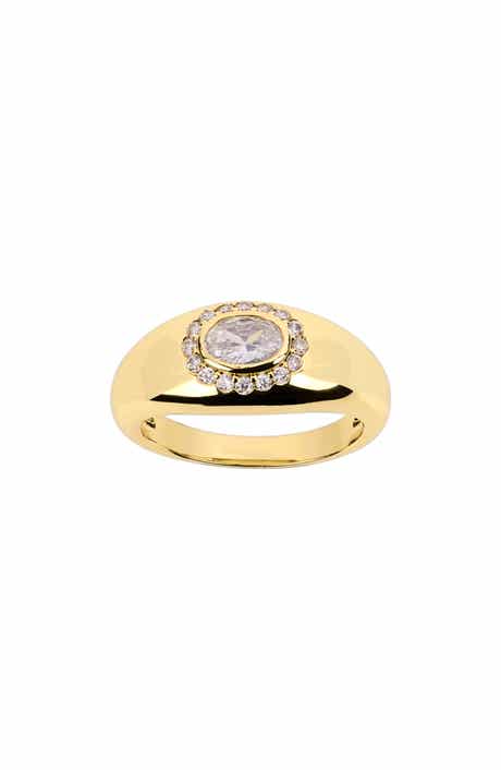 Cubic Zirconia Dome Ring