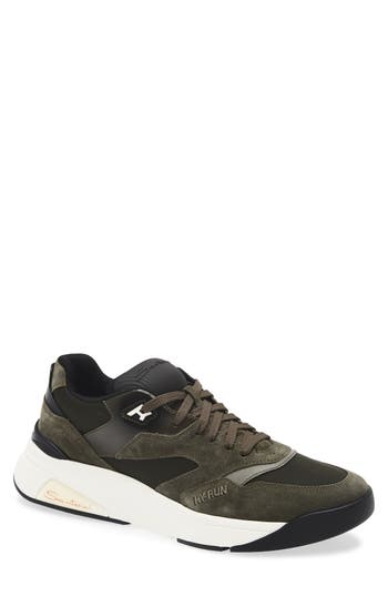 Santoni Hy-run Sneaker In Green