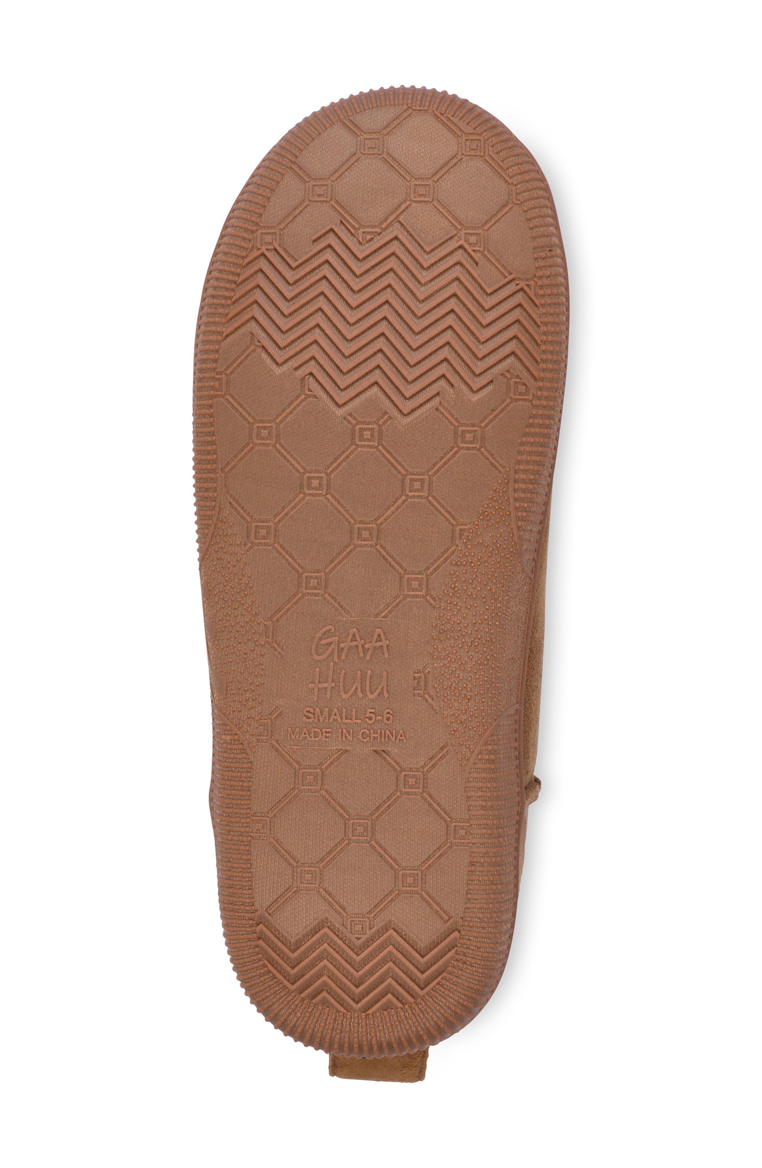 Faux Shearling Lined Bootie Slipper, Alternate, color, CAMEL