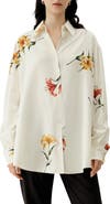Lilysilk Lily Print Silk Oversize Shirt