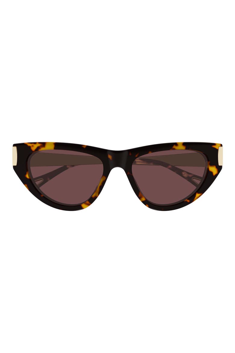 54mm Cat Eye Sunglasses, Main, color, SHINY DARK YELLOW HAVANA