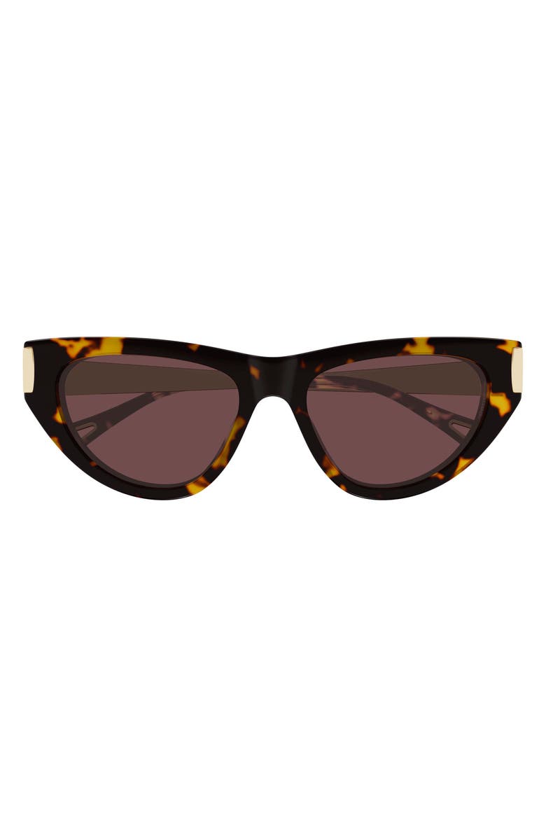 Chloé 54mm Cat Eye Sunglasses, Main, color, Shiny Dark Yellow Havana