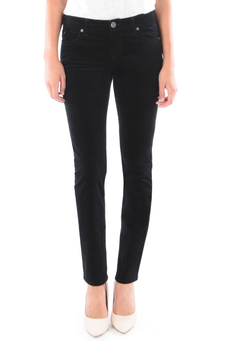 Diana Stretch Corduroy Skinny Pants, Main, color, BLACK JM