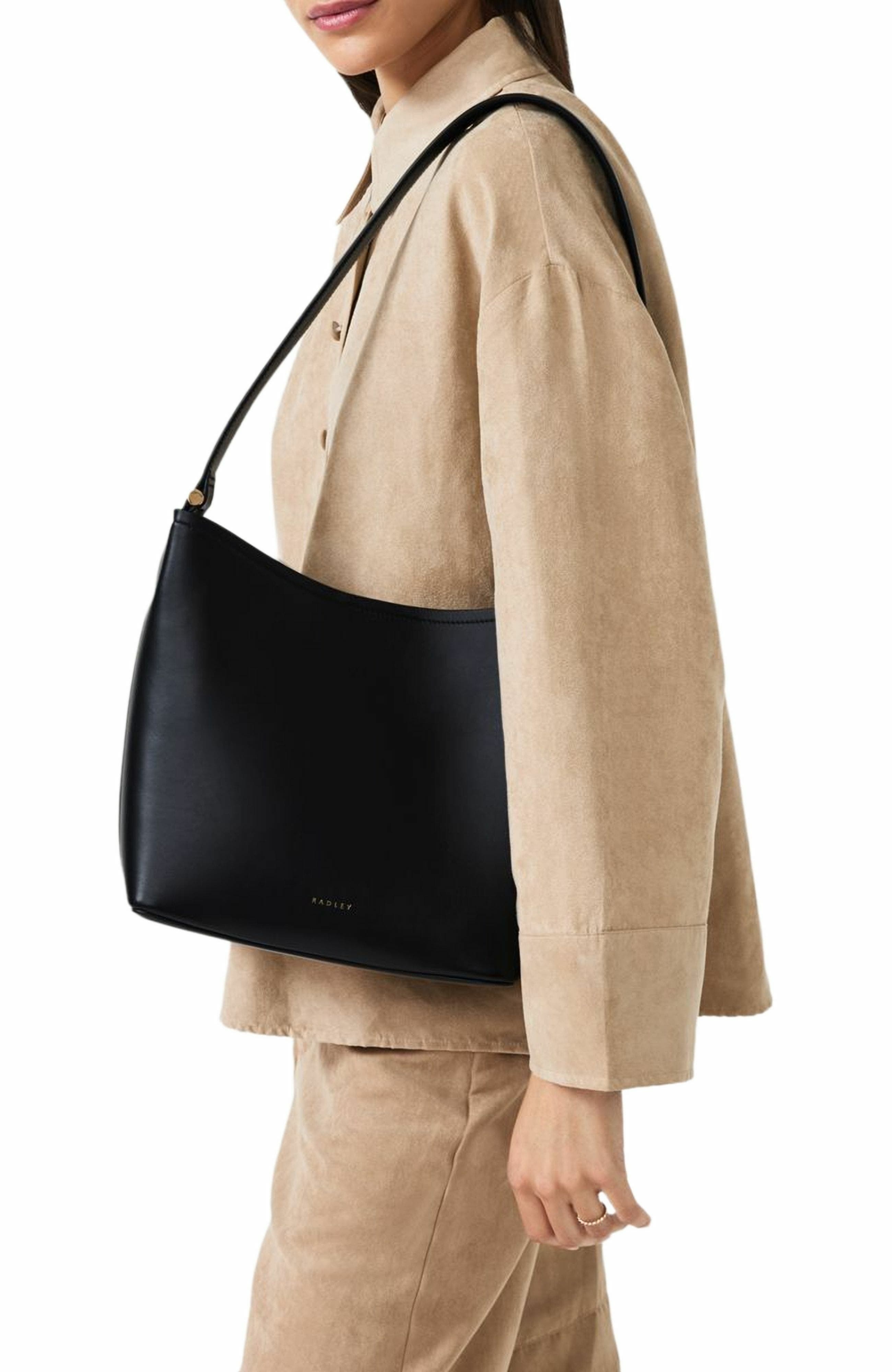 Radley Bathurst Mews Medium Ziptop Shoulder Bag, Alternate, color, Black