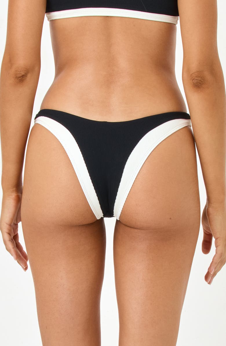 LSPACE Alex Bitsy Bikini Bottoms, Alternate, color, Black/ Cream
