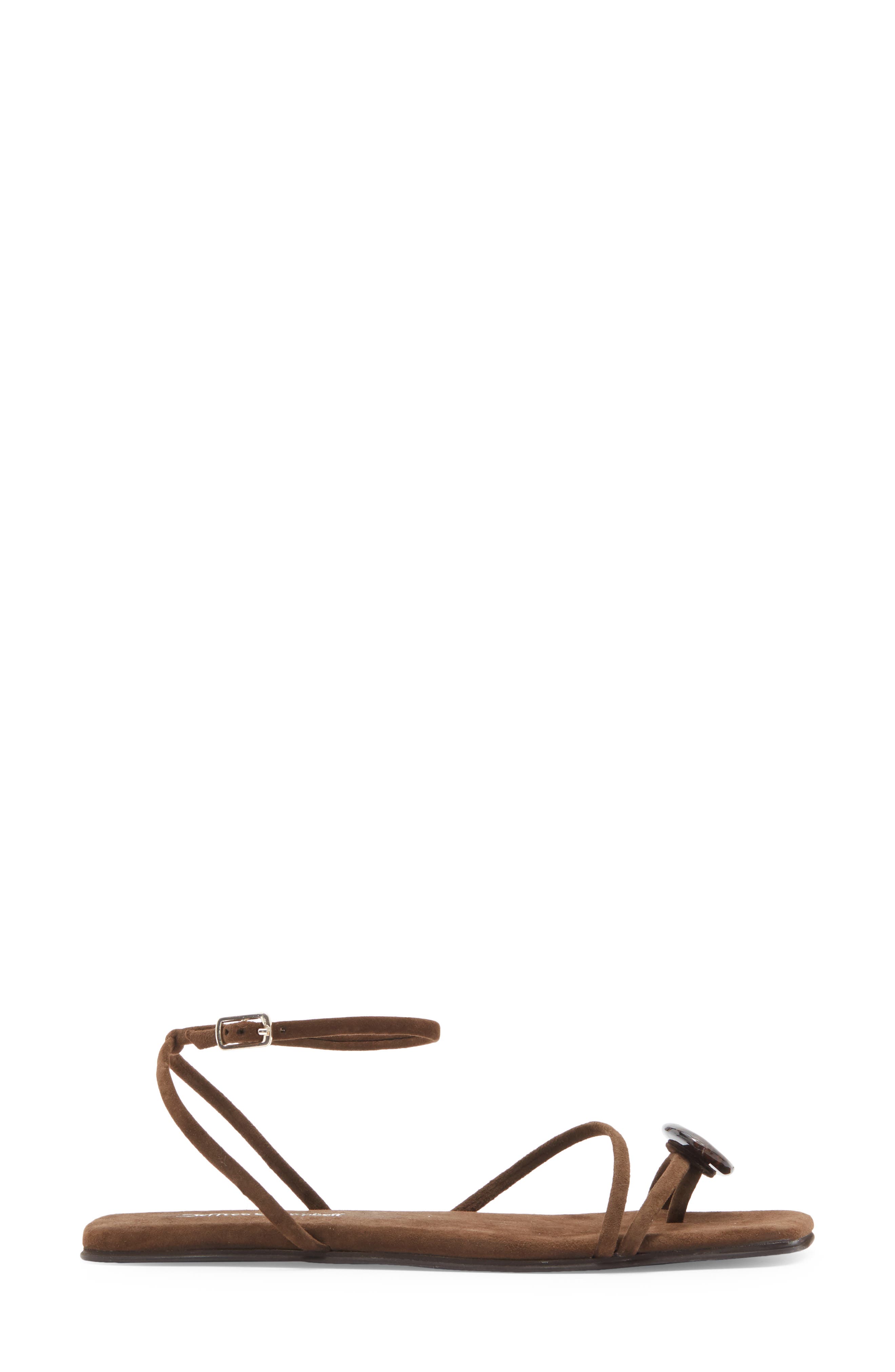 Jeffrey Campbell Lunara Ankle Strap Sandal, Alternate, color, Brown Suede Combo