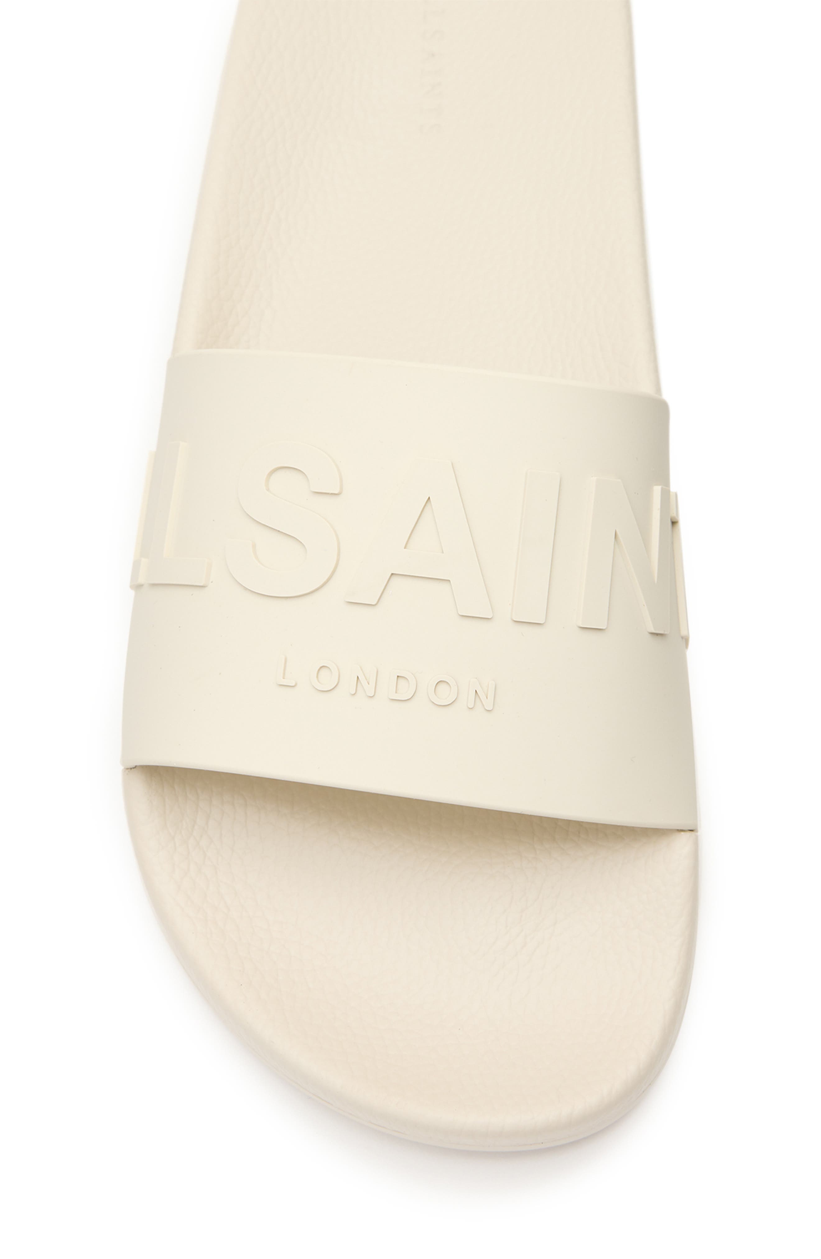 AllSaints Biggy Slide Sandal, Alternate, color, Chalk White
