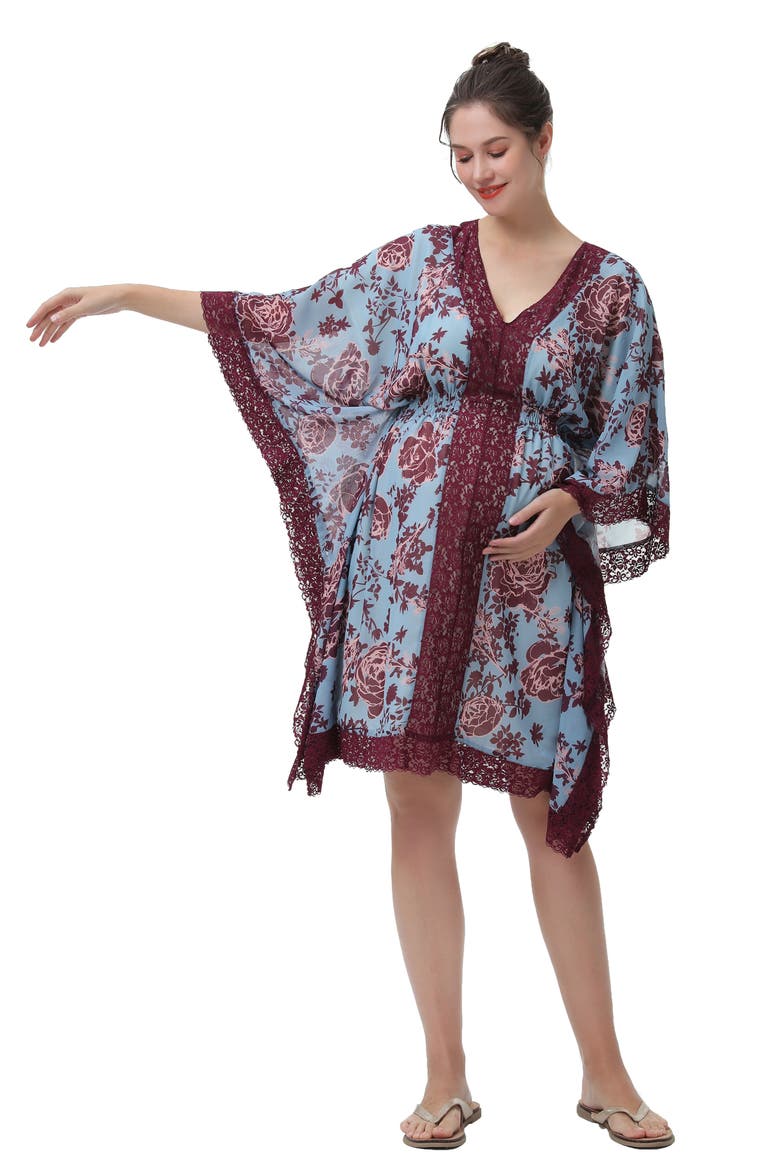 Ariana Boho Maternity Dress, Alternate, color, BLUE