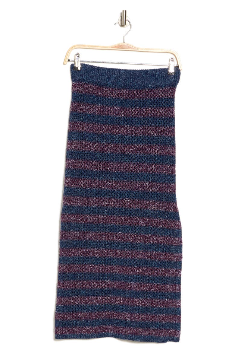 Carson Stripe Knit Skirt, Alternate, color, BLUE MULTI