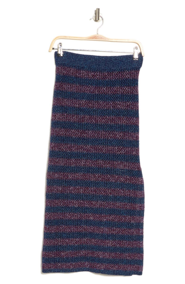 rag & bone Carson Stripe Knit Skirt, Alternate, color, Blue Multi