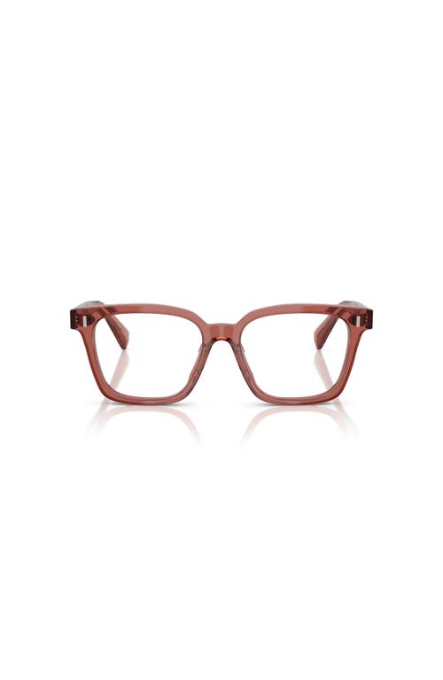 Oliver Peoples 51mm Rectangle Optical Glasses In Brown