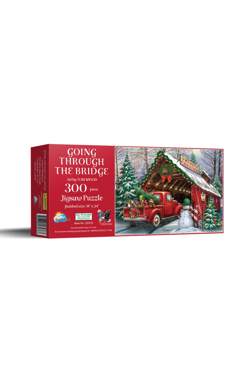 Sunsout Going Through the Bridge 300 piece Jigsaw Puzzle for Adults, Main, color, Multicolor