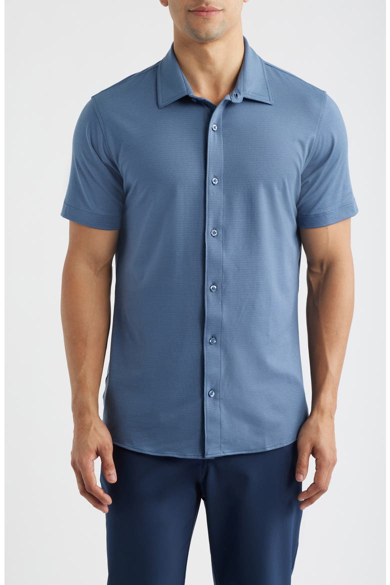 The Heater Button-Up Shirt, Main, color, BERING SEA