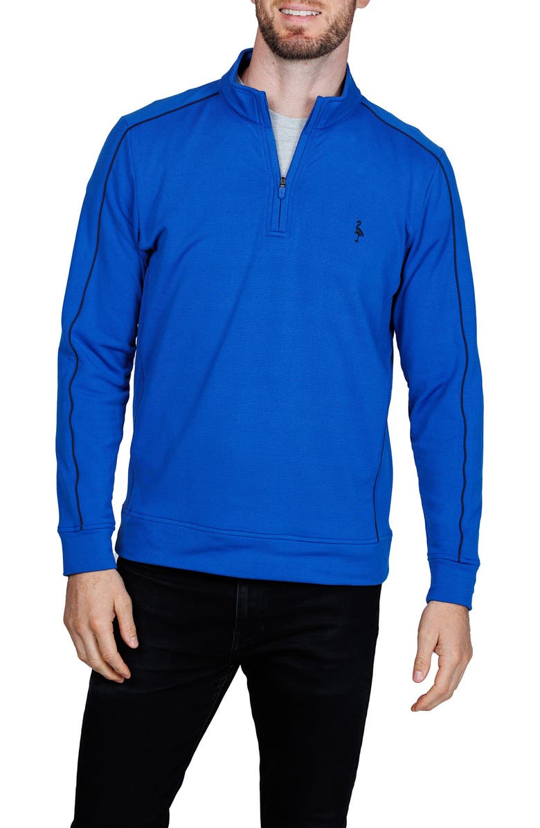 TailorByrd Textured Performance Quarter Zip Pullover, Alternate, color, Royal