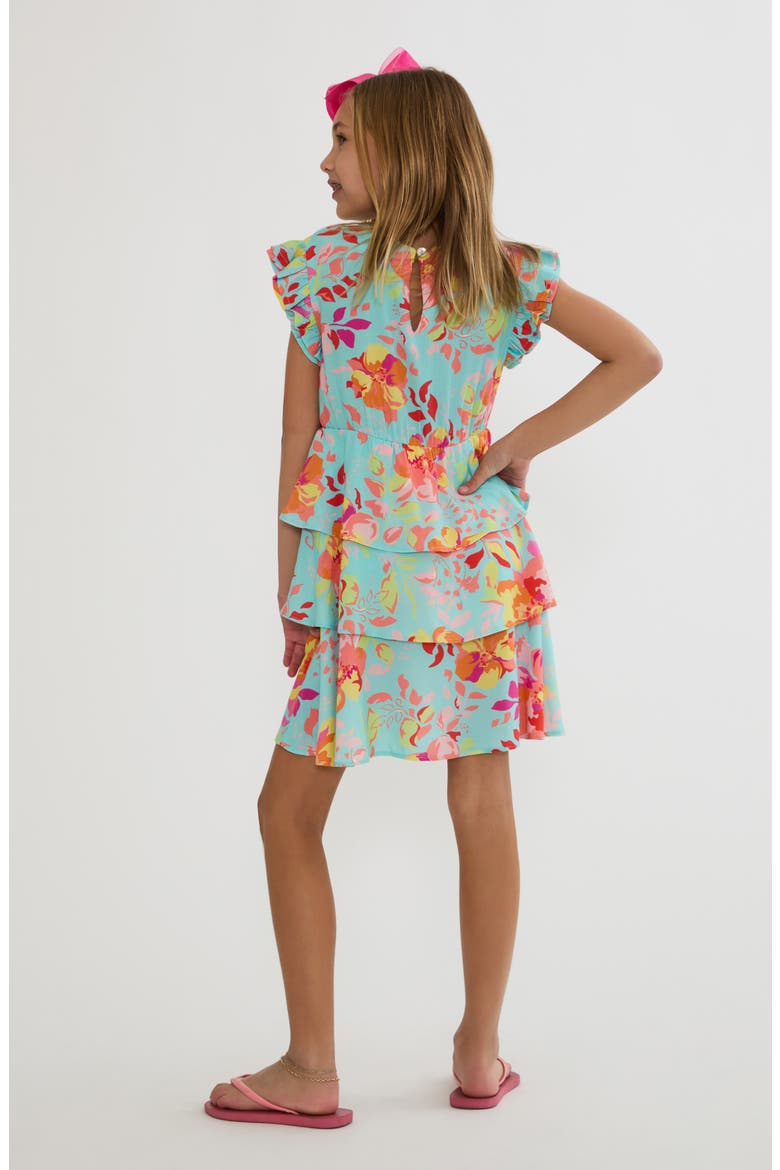 Kids' Little Honey Floral Dress, Alternate, color, GULF BLOOM