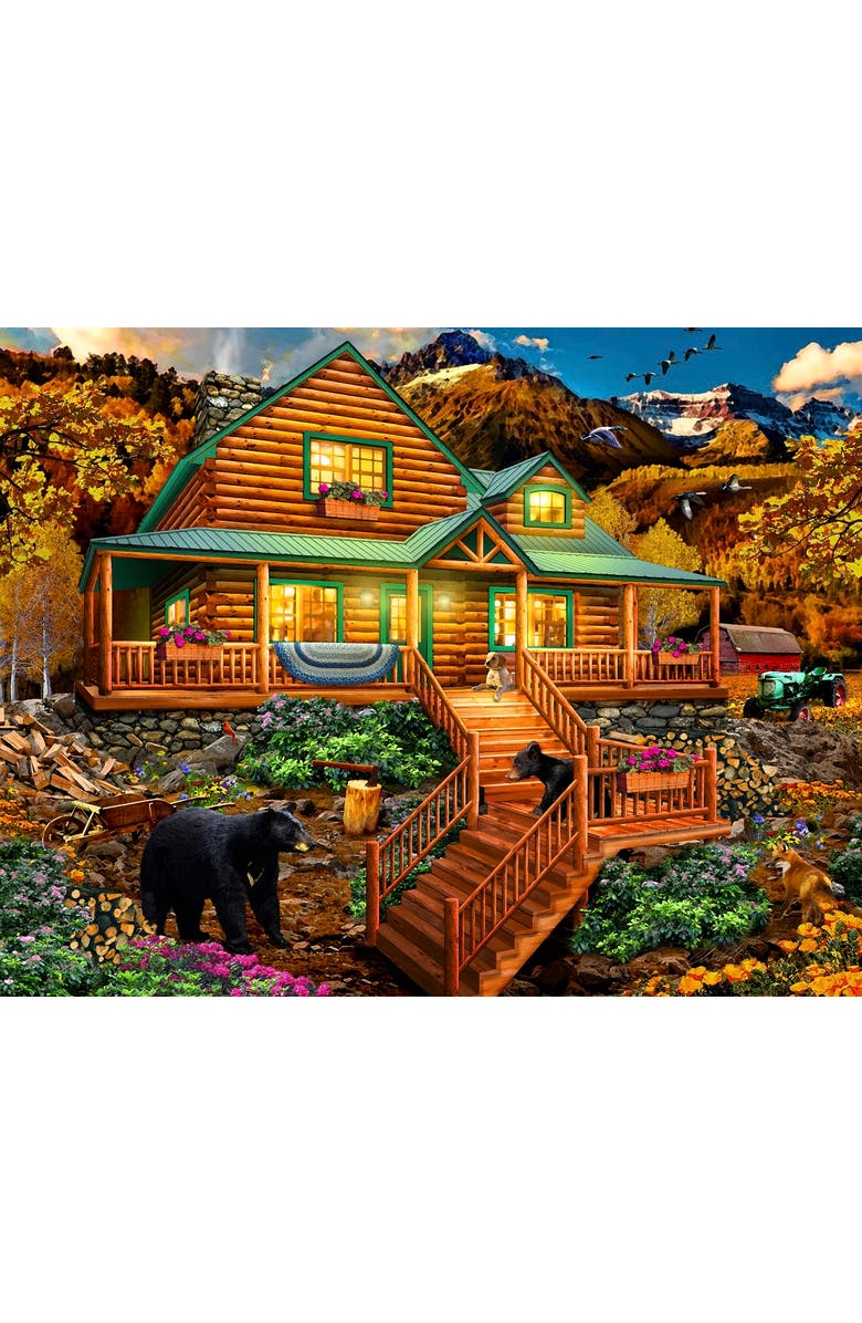 Sunsout Mountain Cabin Visitors 1000 piece Jigsaw Puzzle for Adults Large Pieces, Alternate, color, Multicolor