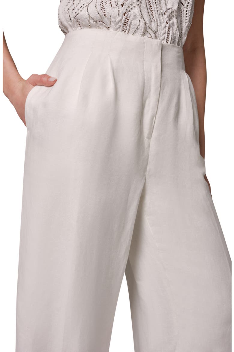 Pleated Wide Leg Pants, Alternate, color, CREAM