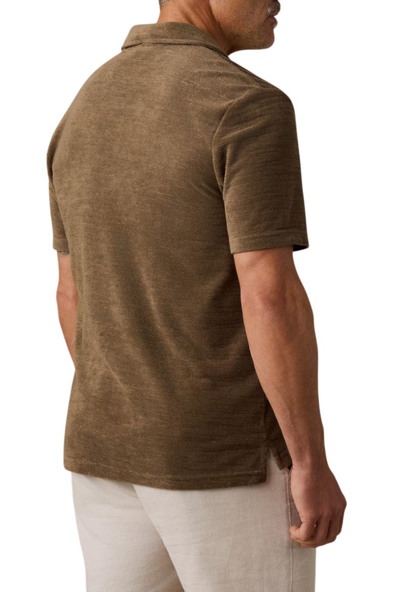 Cabana Surf Stripe Terry Cloth Polo, Alternate, color, ISLAND BROWN
