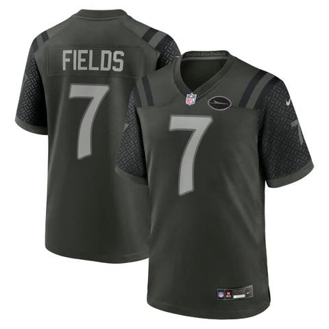 Men's Nike Justin Fields Gotham Green New York Jets 2025 Rivalries Collection Game Jersey