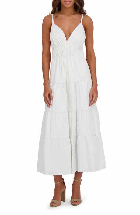 Siena Stretch Cotton Tiered Midi Dress