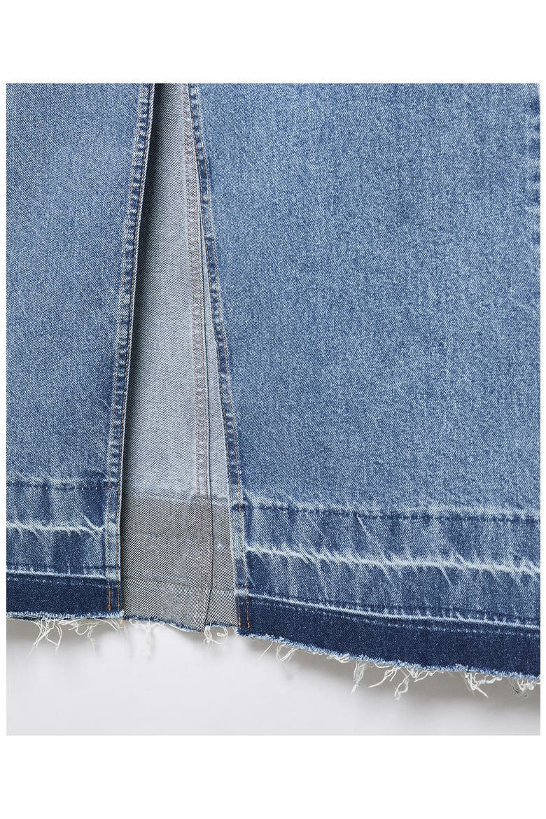 Denim Midi Skirt, Alternate, color, MEDIUM BLUE