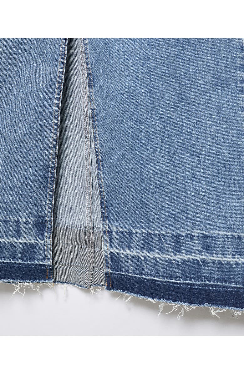 MANGO Denim Midi Skirt, Alternate, color, 