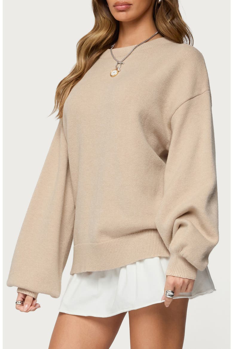 Aminata Oversize Sweater, Alternate, color, BEIGE