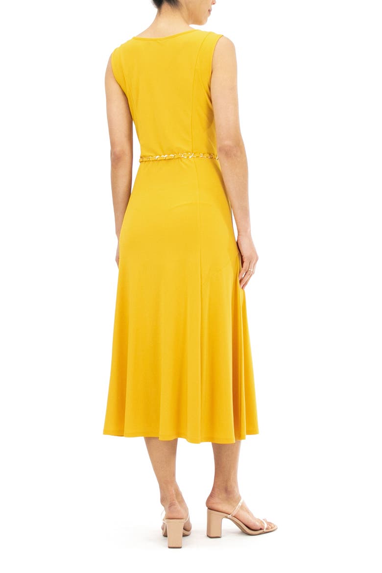 Sleeveless Sylvia Chain Belt Dress, Alternate, color, GOLDEN YELLOW