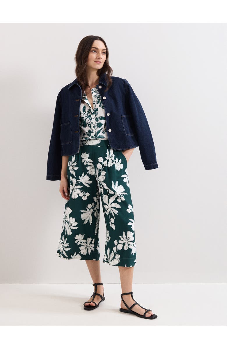 Phase Eight Josie Culotte Crop Trousers, Alternate, color, Green