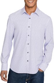 CONSTRUCT Slim Fit Pinwheel Floral Performance Long Sleeve Shirt