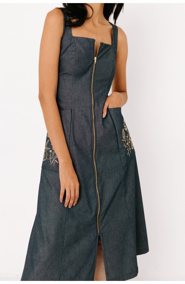 Valentina Gordon Harbor Dress, Alternate, color, Dark Denim