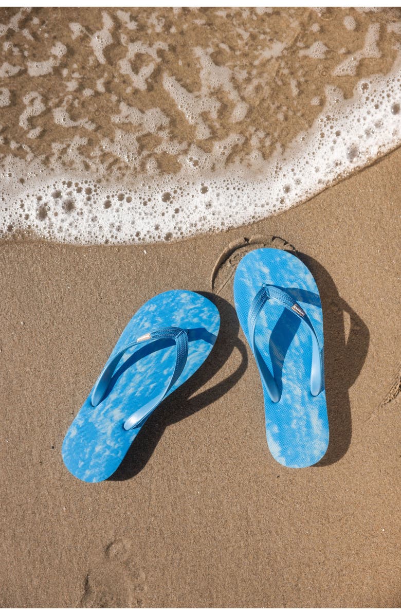 Feelgoodz Men’s Classicz Remix Natural Rubber Flip-Flop Thong Sandals, Alternate, color, Marlin