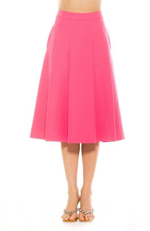 Illia Pleated Midi Skirt
