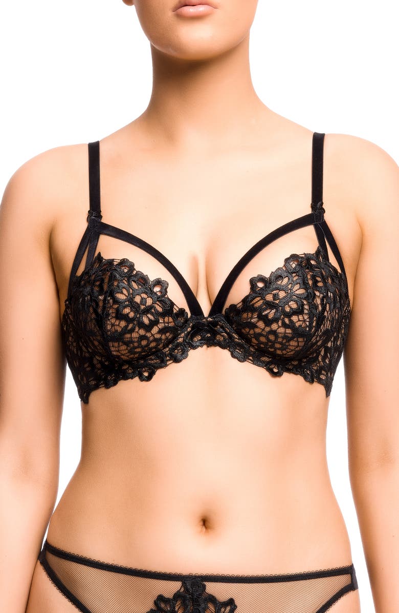 Dita Von Teese Dahlia Underwire Plunge Bra, Main, color, 