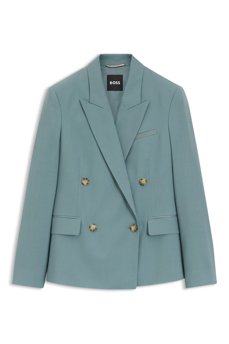 Jaleto Double Breasted Wool Blazer, Alternate, color, REEF
