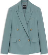 BOSS Jaleto Double Breasted Wool Blazer
