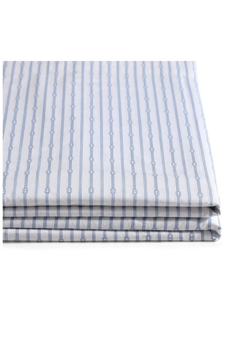 Monogram Stripe Cotton Percale Sheet Set, Alternate, color, LT-PASTEL BLUE